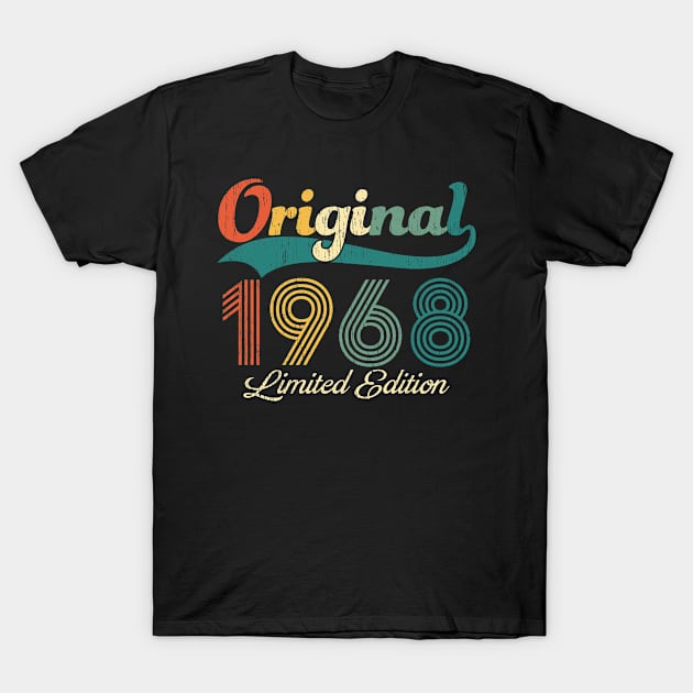 55th Birthday Year Gift Boy Girl Vintage Original 1968 Limited Edition T-Shirt by Davishasari